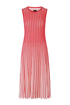 ribbed-checkered-midi-dress