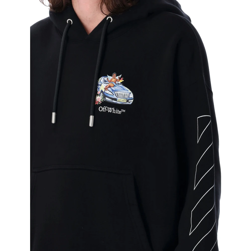 Off White Pijl Skate Hoodie Black Heren