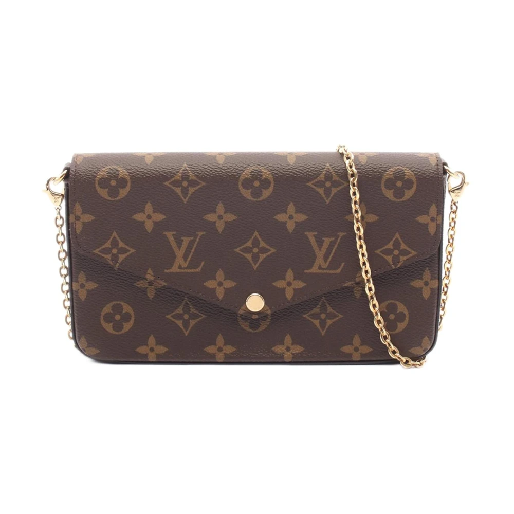 Louis Vuitton Vintage Women's Brown Pre-Owned Pochette Felicie Chain Wallet
