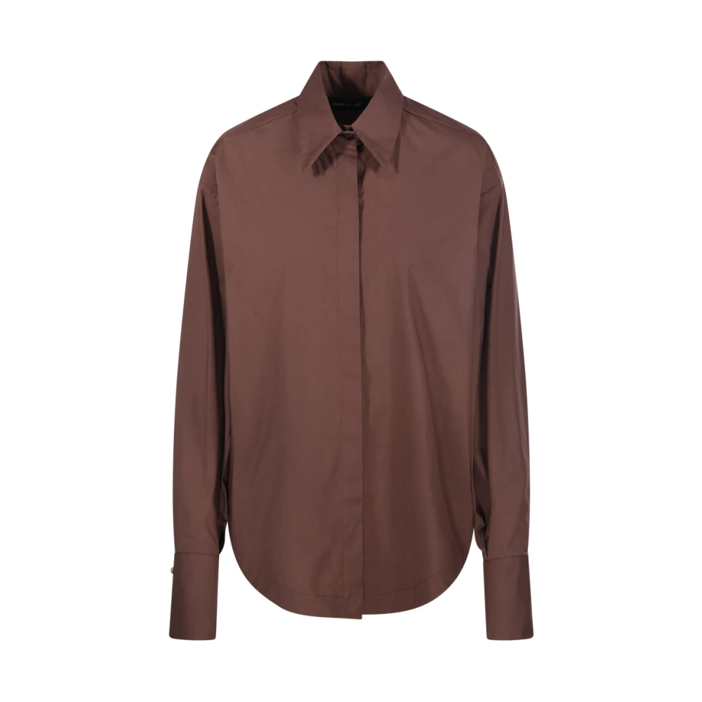 Federica Tosi Moka Overshirt Brown Dames