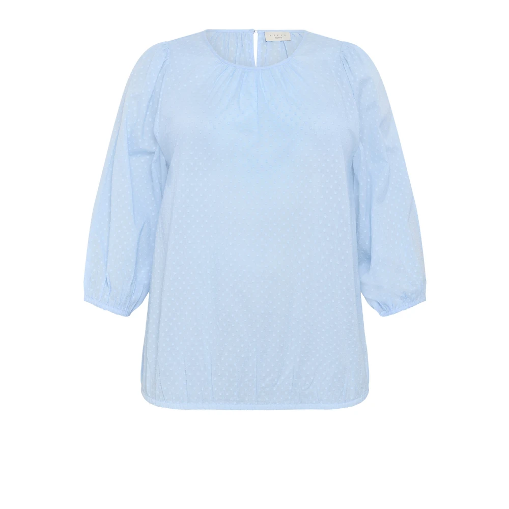 Kaffe Curve Windsurfer Blouse ¾ Mouwen Ronde Hals Blue Dames