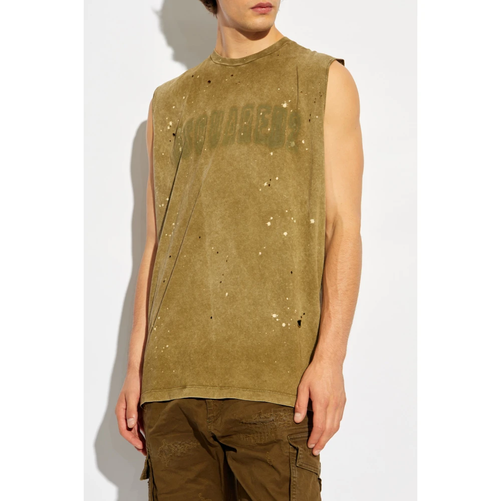 Dsquared2 Katoenen t-shirt Green Heren