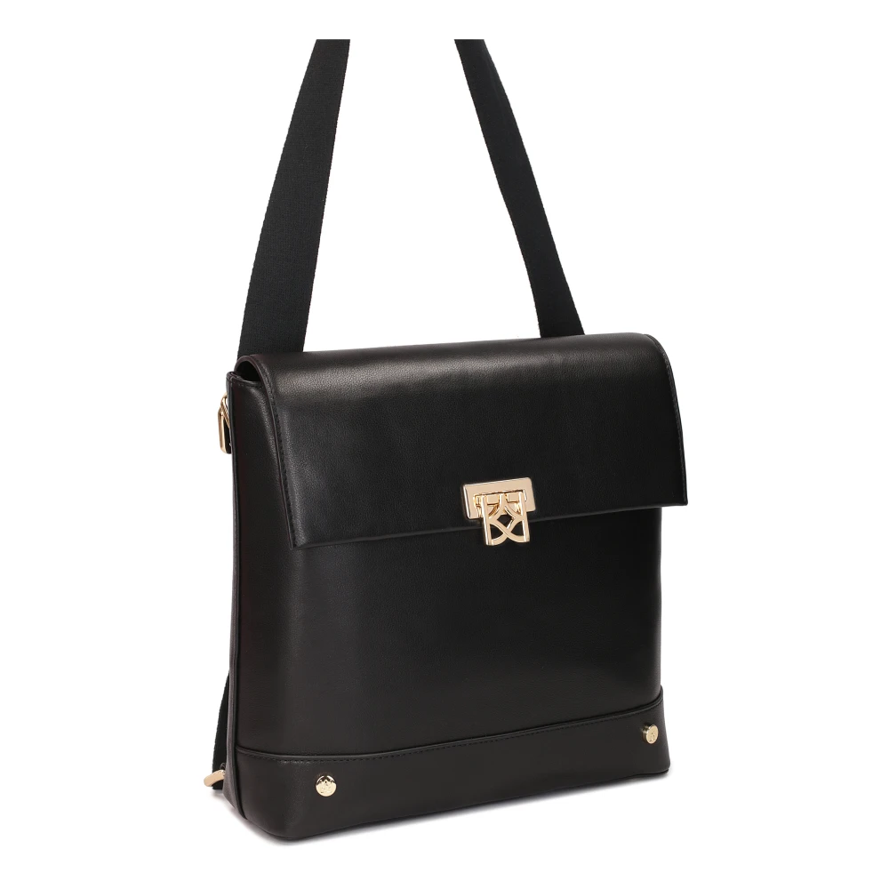 Kazar Leren 2-in-1 crossbody handtas en rugzak Black Dames