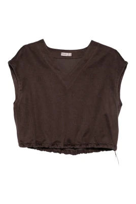 V-ringad stickad blus