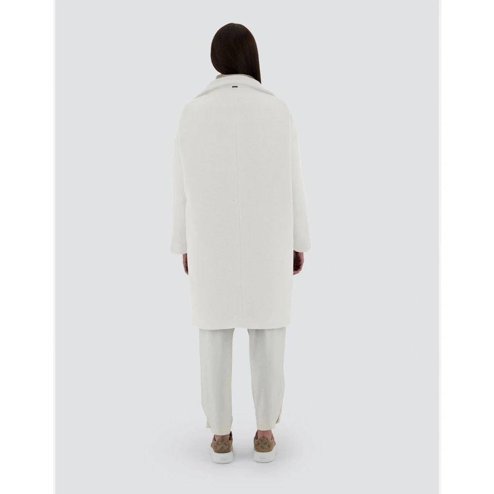 Herno Moderne Dubbel Nylon Ultralight Resort Jas White Dames