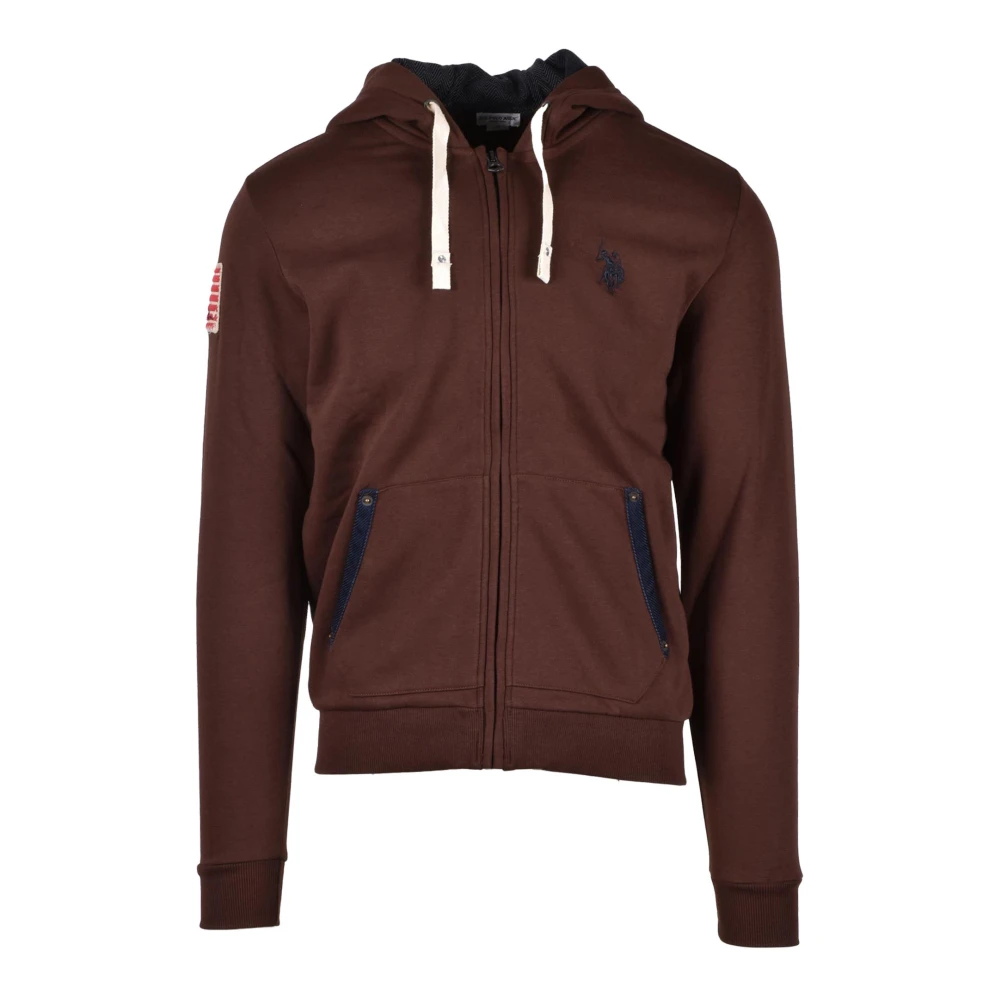 U.s. Polo Assn. Felpa Sweatshirt Katoen Polyester Mix Brown Heren