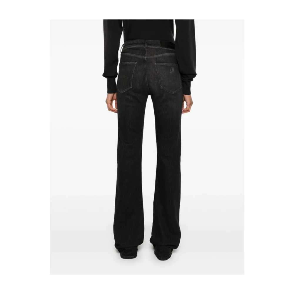 Emporio Armani Zwarte Flared Denim Jeans Black Dames