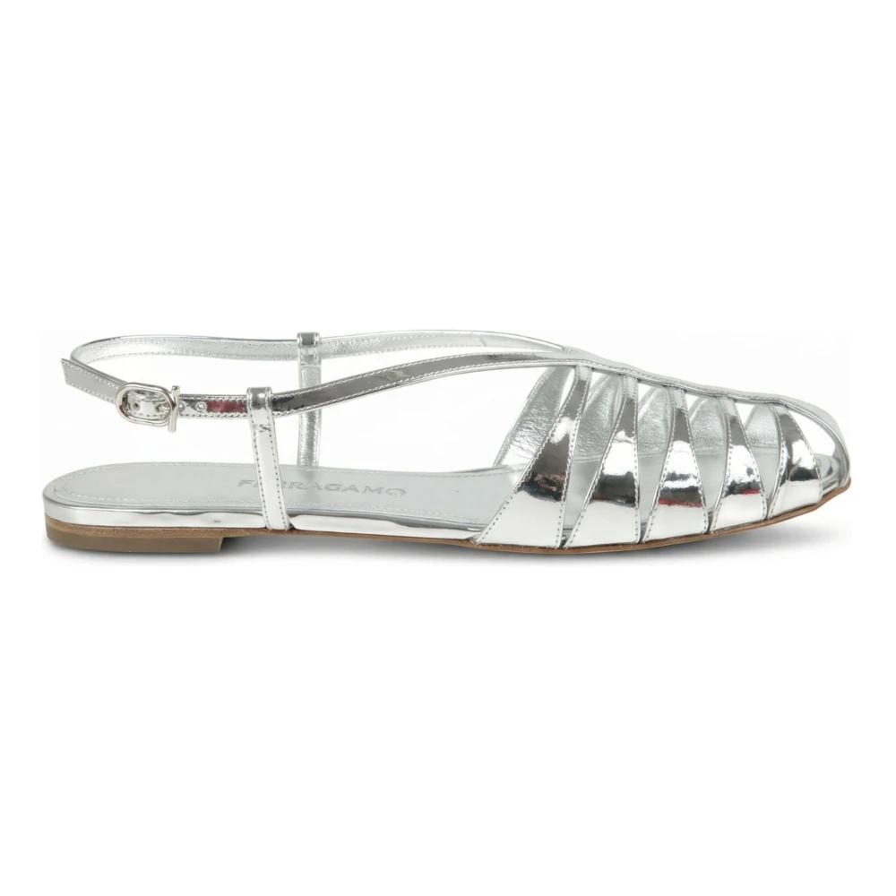 Ferragamo Women's Silver Cage Sandals - Image 2