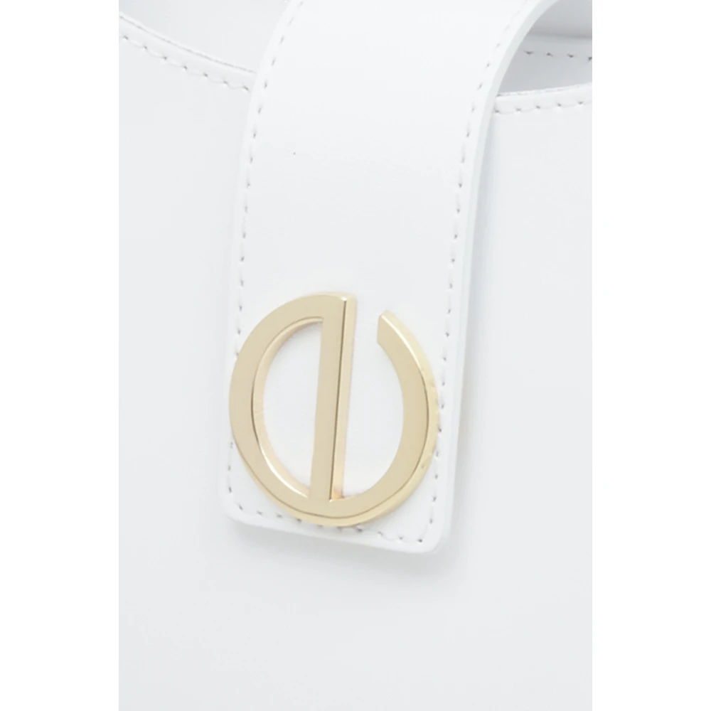 Estro Witte Baguette Handtas gemaakt van Italiaans Echt Leer Er00115559 White Dames