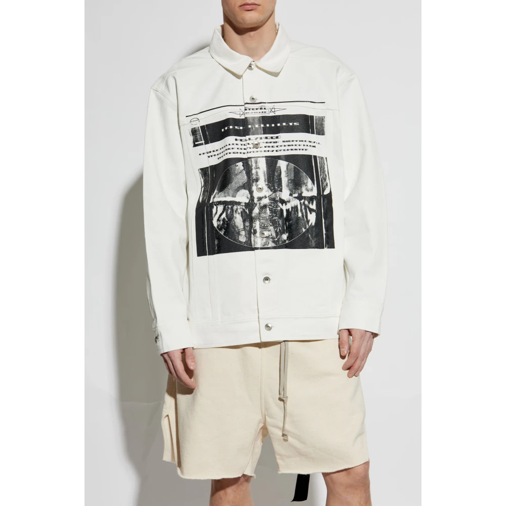 Rick Owens Denim jas White Heren