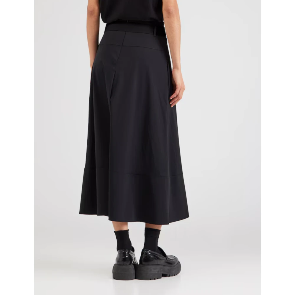Max Mara Zwarte Easywear Rok Pontiac Black Dames