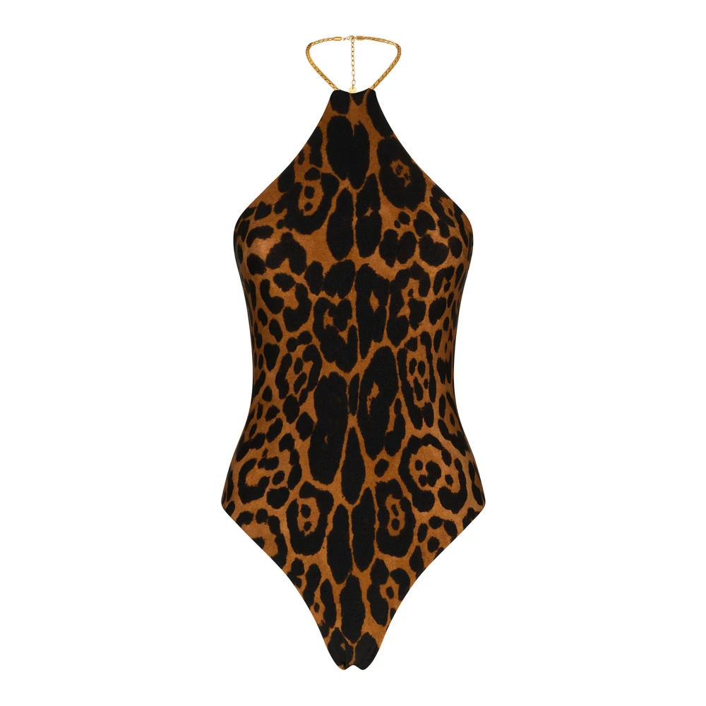 Tom Ford Bruine Gestippelde Badkleding in één stuk Multicolor Dames