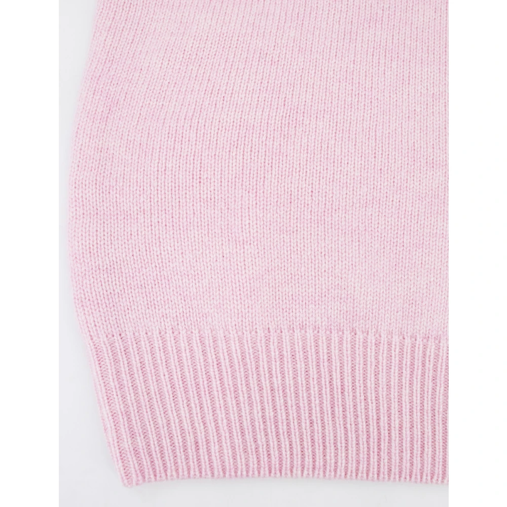 MC2 Saint Barth Cashmere Blend Wol Trui met Ronde Hals Pink Dames