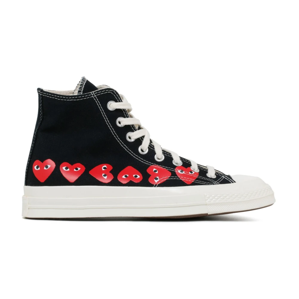 Comme des Garçons Zwarte Hart High Top Sneakers Dames Schoenen