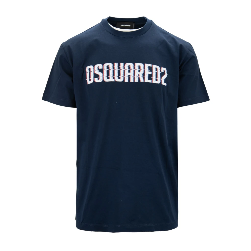 Dsquared2 Heren Crew Neck Katoenen T-Shirt Blue Heren