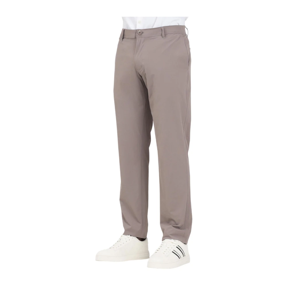 Armani Exchange Men's Gray Slim Fit Trousers In Ultra Stretch Twill - Chinos - W34 - Trousers