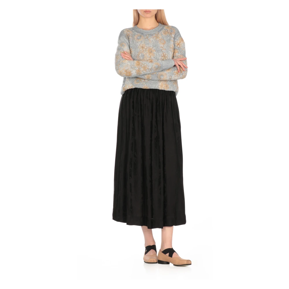 Avant Toi Blauwe Bloemenpatroon Katoenen Trui Blue Dames