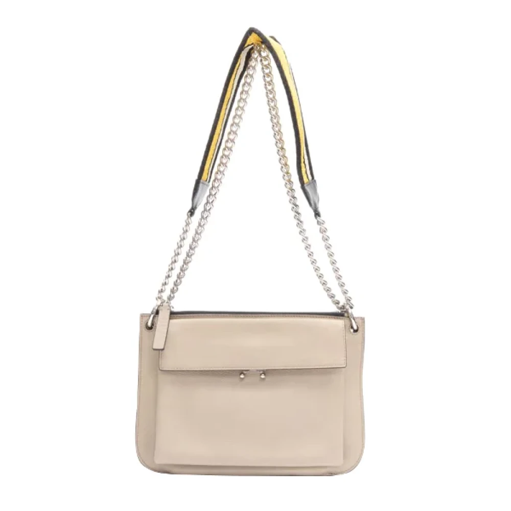 Marni Pre-owned Leather crossbody-bags Beige Dames