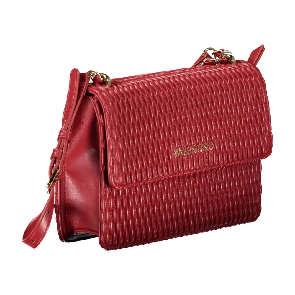 Valentino by Mario Valentino Rode Crossbody Kettingtas met Rits Red Dames