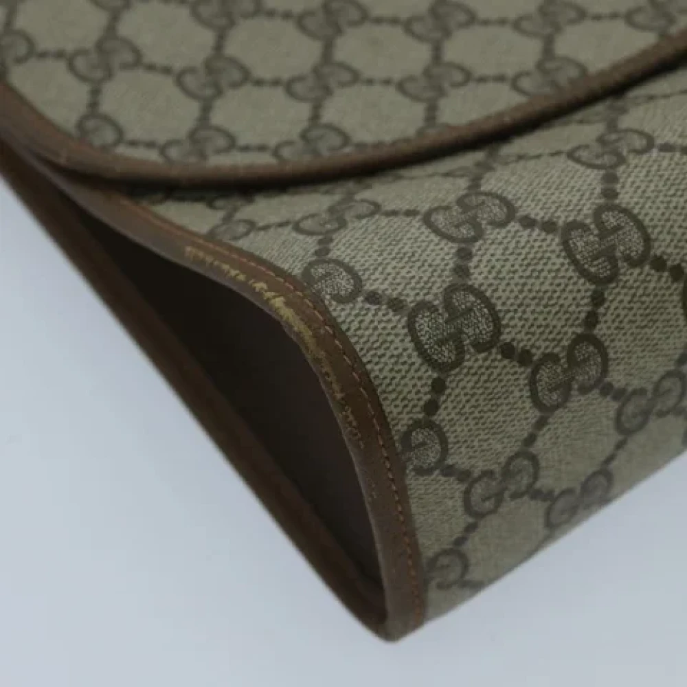 Gucci Vintage Pre-owned Canvas clutches Beige Dames