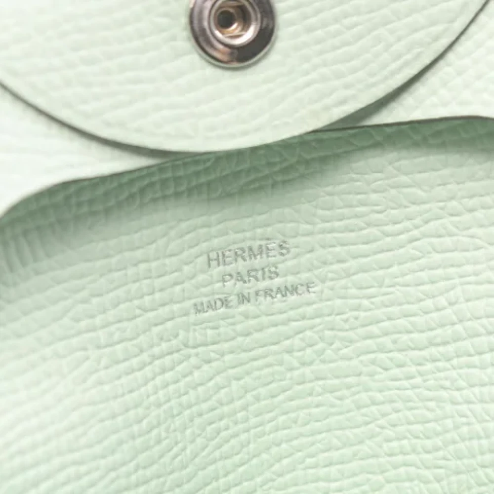 Hermès Vintage Pre-owned Leather wallets Green Dames
