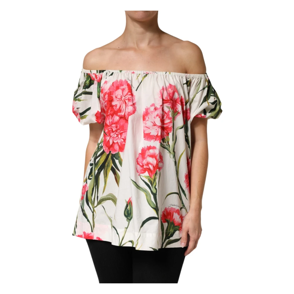 Dolce & Gabbana Women's Floral Off Shoulder Blouse Top