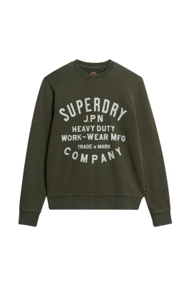 Grön Oliv Crewneck Tröja 100% Bomull