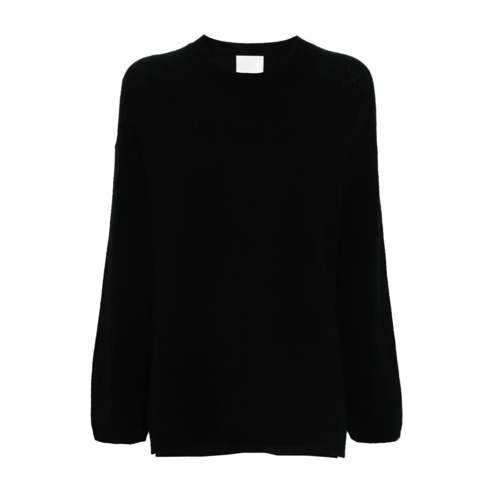 Allude Flat Knit Sweater Black, Dam