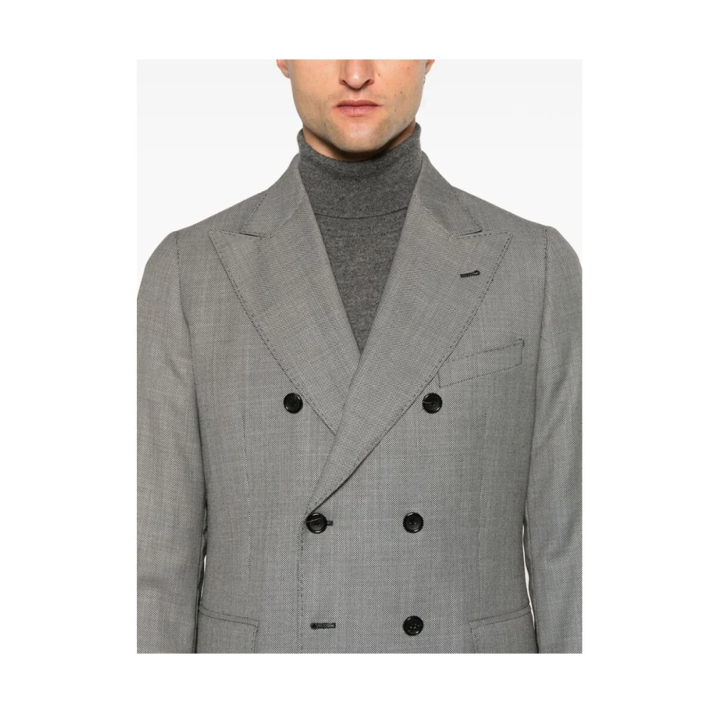 Reveres 1949 Micro-Dot Blazer en Broek Set Gray Heren