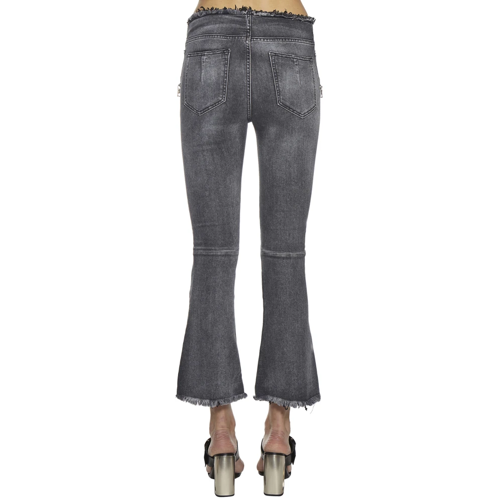 Unravel Project Boot-gesneden jeans Gray Dames