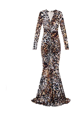 Shirred Front Fishtail Gown