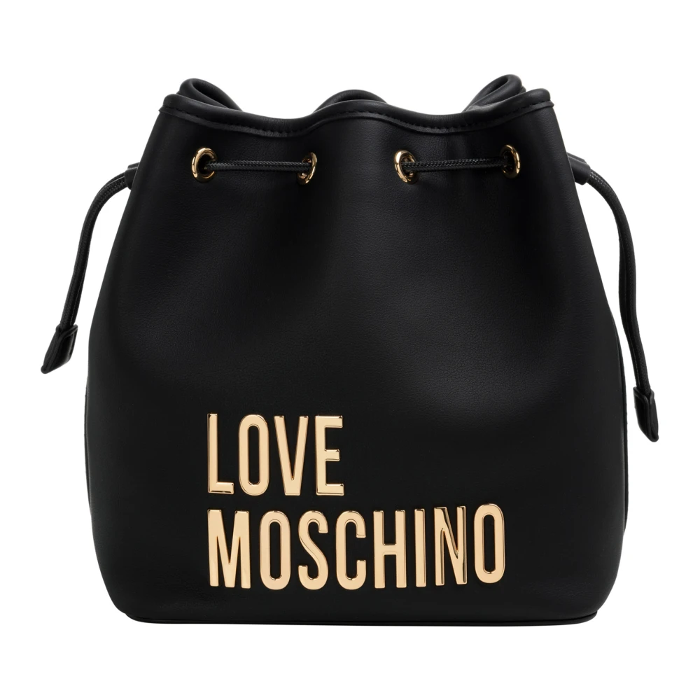 Love Moschino Bucket Bag met Verstelbare Band Black Dames