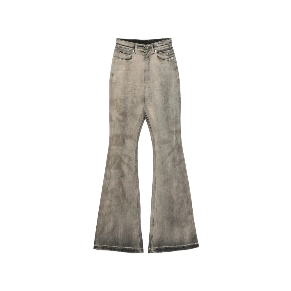 Rick Owens Flared Jeans - Female - Flare Jeans - Gray - W28 - Jeans