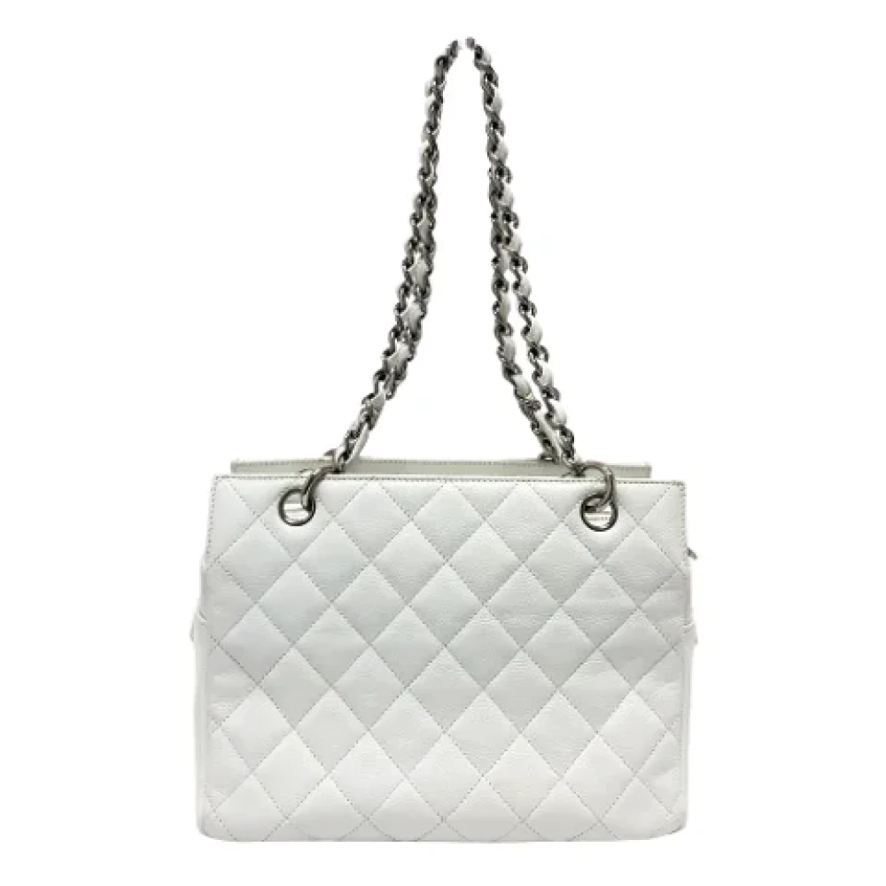 Chanel Vintage Pre-owned Leather chanel-bags White Dames