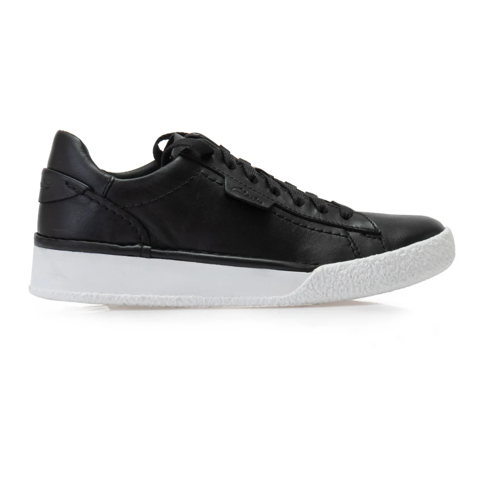 Clarks Zwarte leren sneakers Craft Cup Dames Schoenen