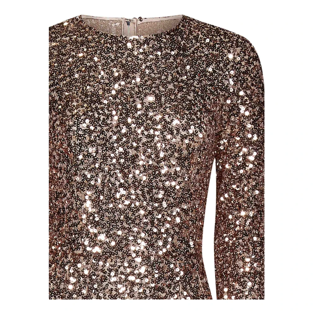 Dolce & Gabbana Paarse Wisteria Crewneck Jurk Purple Dames