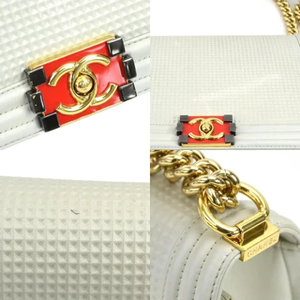 Chanel Vintage Pre-owned Leather chanel-bags White Dames