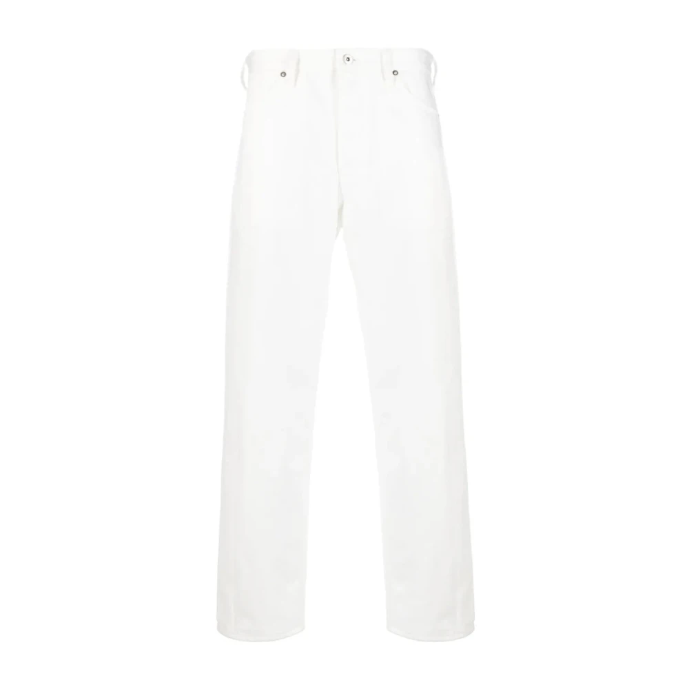 Jil Sander Men's White Straight Denim Jeans