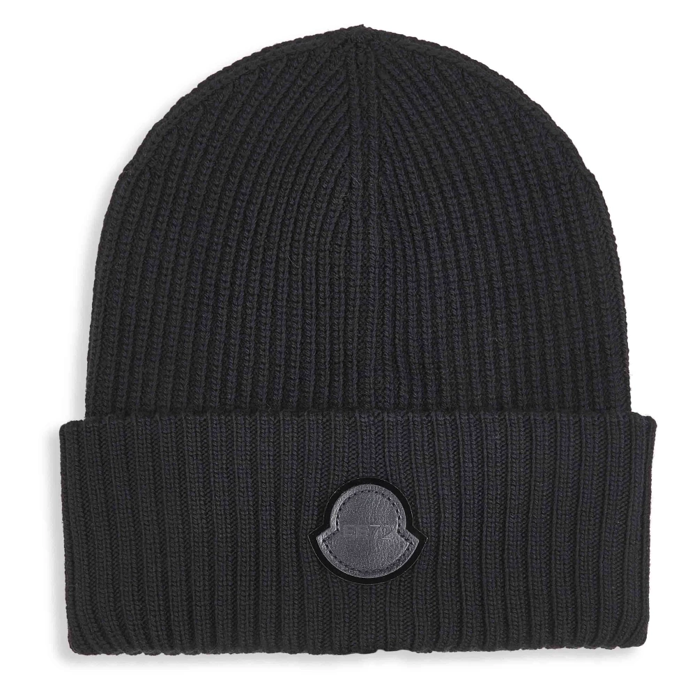 Moncler Gorro De Punto Negro Con Logo Accessories Mujer Negro  Gorro De Punto Negro Con Logo