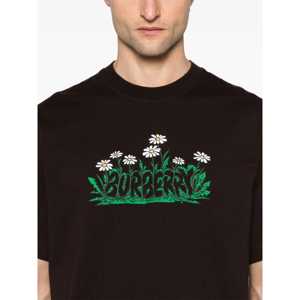 Burberry Bruine T-shirts en Polos met Print Brown Heren
