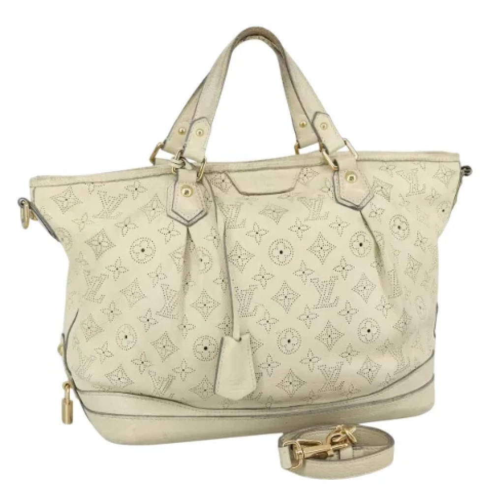 Louis Vuitton Vintage Pre-owned Leather louis-vuitton-bags Beige Dames