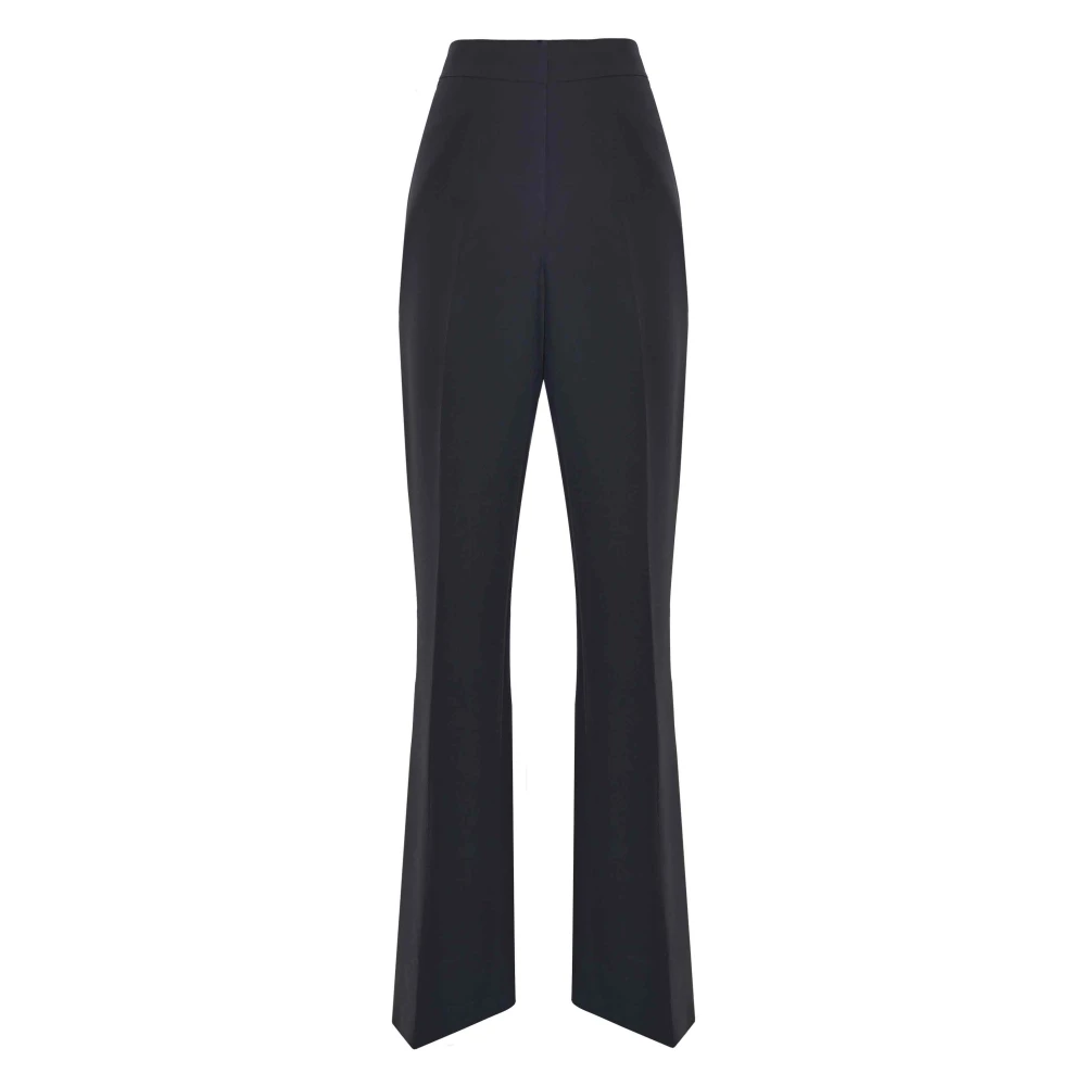 Kocca Elegante broek met hoge taille en plooien Black Dames
