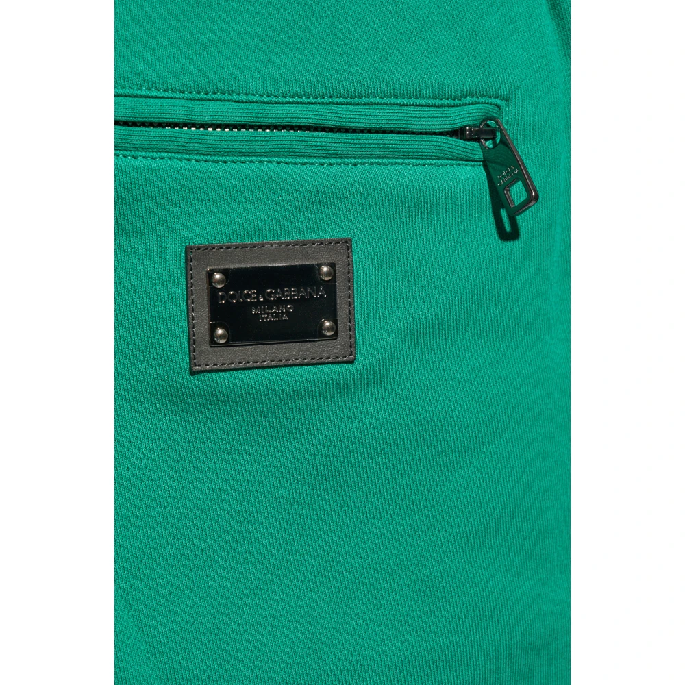 Dolce & Gabbana Shorts with logo Green Heren
