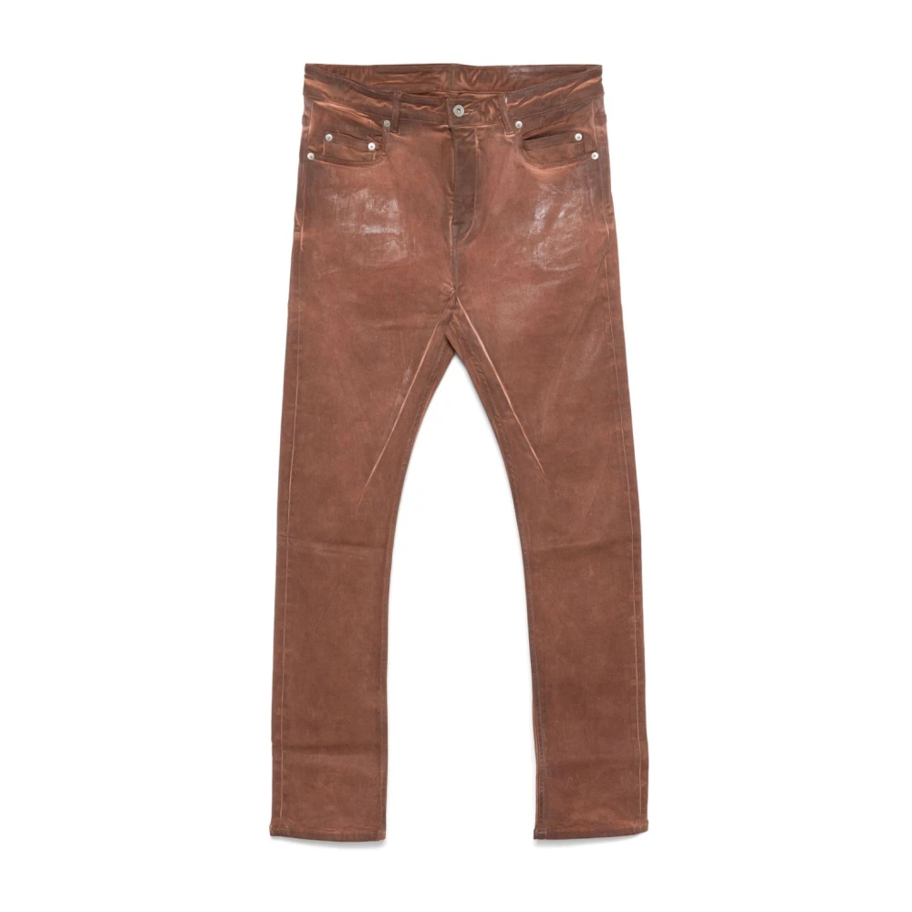 Rick Owens Detroit Cut Terra Slim-fit Jeans Brown Heren