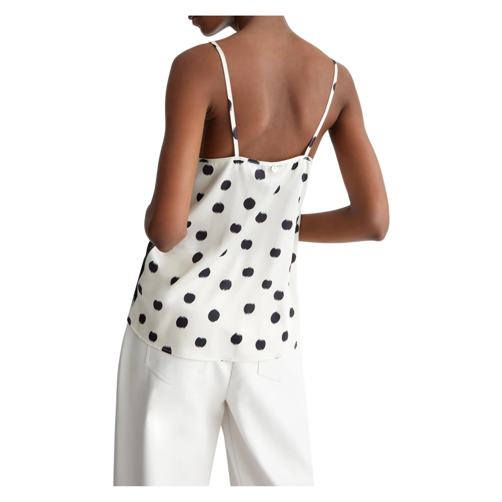 Liu Jo Crème Polkadot Top White Dames