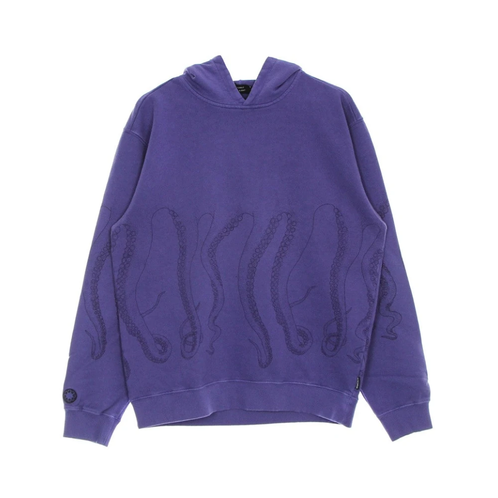 Octopus Amethist Geverfde Lichtgewicht Hoodie Heren Purple Heren