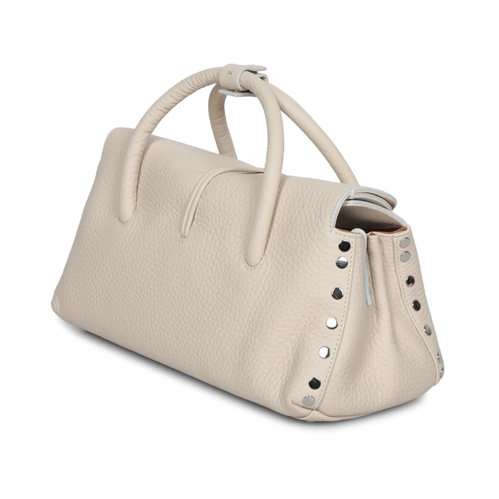 Zanellato Elegante witte leren schoudertas Beige Dames