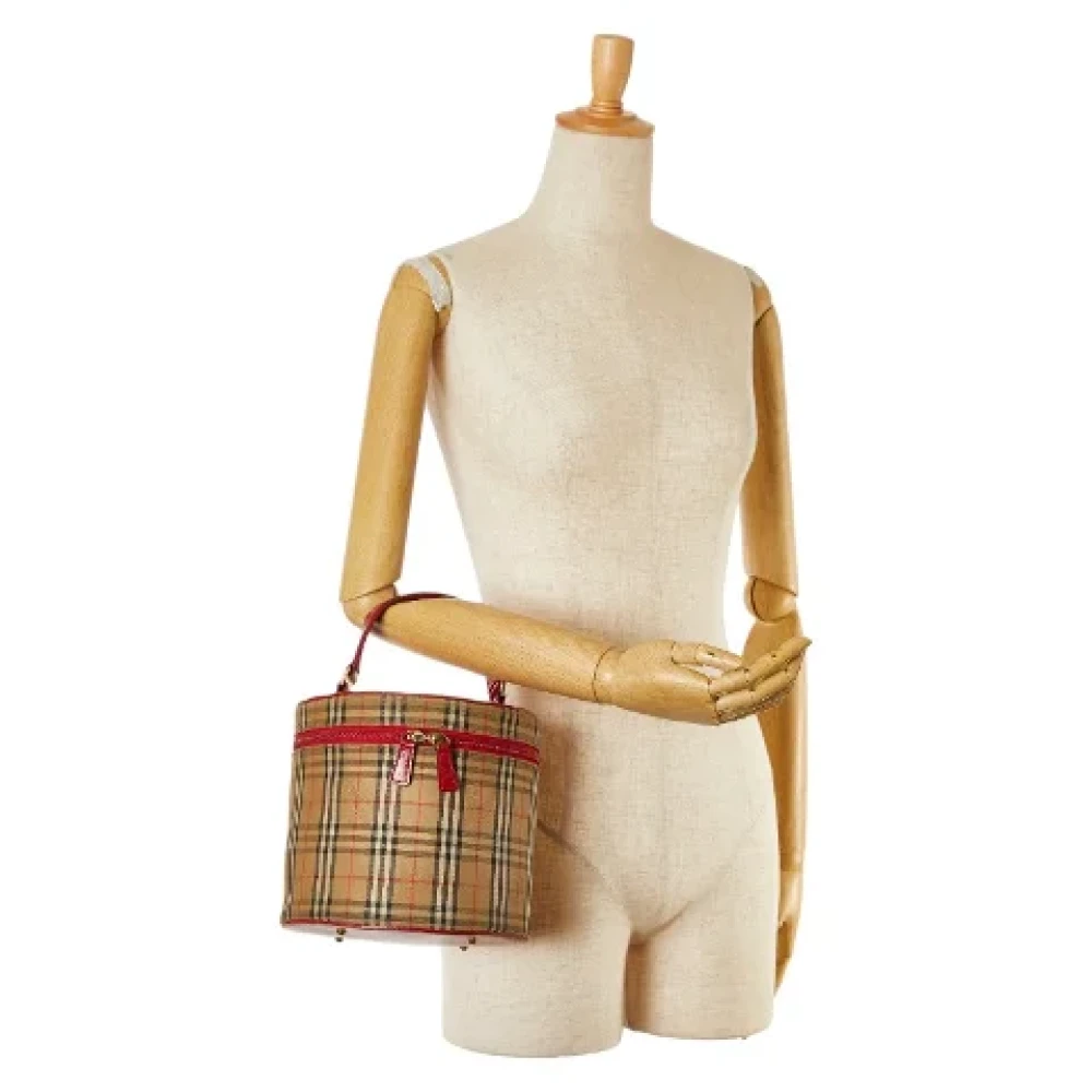 Burberry Vintage Pre-owned Canvas handbags Beige Dames