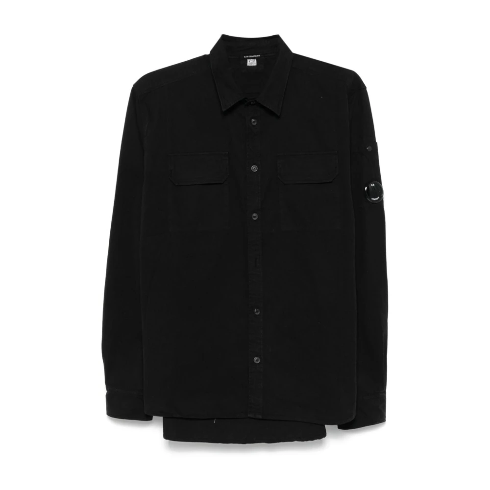 C.P. Company Lens Shirt voor Mannen Black Heren