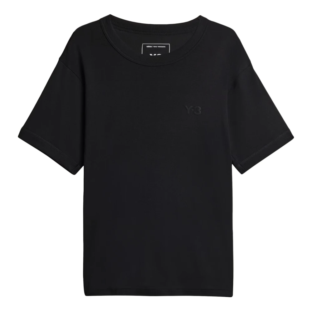 Y-3 Women's Black Slim Short Sleeve Tee